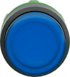 Head for illuminated push button, Harmony XB5, blue projecting, 22mm, universal LED, spring return, ZB5AW163 | 3389110909906