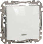 Switch, Sedna Design & Elements, 2-Pole, 10AX, with red indicator lamp, white SDD111102N | 3606481478061