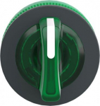 Head for illuminated selector switch, Harmony XB5, plastic, green handle, universal LED, 3 positions ZB5FK1833 | 3606481339607