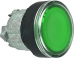 Head for illuminated push button, Harmony XB4, green flush pushbutton &Oslash;22 mm spring return integral ZB4BA387 | 3389110222739