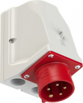 CEE-wall mounted plug 5x16A (3P+N+PE) 6h IP44 red 9515-6 | 9003399111303