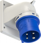 CEE-flanged plug, phase inverter 4x16A (3P+PE) 9h IP44 blue, angled 77814-9 | 9003399948077