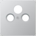 Metal cover plate for SAT/TV socket outlet, aluminium, LS AL2990SAT | 4011377188754