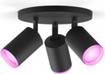 Hue Fugato spot luminaire, black 3x4.2W 230V White and color ambiance 929003810101 | 8720169319332