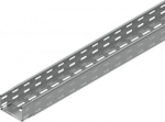 Cable tray with integrated coupling KZI 60x100 from sheet 0,75 mm superficial treatment galvanized Zn+Mg+Al, perforated, with embosy for augmentation of firmness and rigidity KZI 60X100X0.75_ZM | 8595568937735
