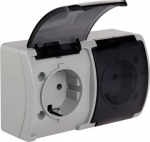 VG-182-53 Koala Gn. podw. 2x2P+Z SCHUKO n/t IP44 popiel z klapką dymną 61.402 | 5901769016286