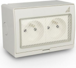Gniazdo podw&oacute;jne natynkowe G2N IP55&nbsp;"AQUA55" 55.35 | 5901769019027
