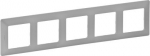 Plate Valena Life - 5 gang - aluminium 754135 | 3414970455116