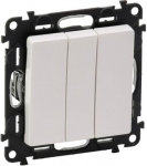 3-GANG ONE-WAY SWITCH WHITE VALENA LIFE 755625 | 3414970470072