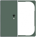 Cover plate Symbol "light" for Switch/dimmer Single push button Green - Sky Niessen 2CLA852647A1901 | 8427238228020