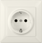 Socket outlet, 16A 250VAC, 80x80mm, With screwless Connection terminals, with increased touch protection, titanium white, DELTA line 5UB1582 | 4001869313214