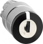 Selector switch head &Oslash;22 3-position stay put Ronis 455. range of product: Harmony XB4 - device short name: ZB4 - mounting diameter: 22 mm - operator position information: 3 positions +/- 45&deg; - type of keylock: Ronis 455 - key withdrawal position: lef ...