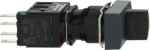 Black complete rectangular selector switch &Oslash;16 2-position stay put 1NO. range of product: Harmony XB6 - device short name: XB6 - mounting diameter: 16 mm - operating position: any position - shape of signaling unit head: rectangular - contacts operat ...