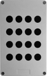Empty control station, XAP-A, plastic, 16 openings in 4 columns. range of product: Harmony XAP - product or component type: empty control station with hinges - device short name: XAPA - product destination: for &Oslash; 22 mm control and signalling units -  ...