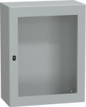 Wall mounted steel enclosure, PanelSeT S3D, transparent door, without mounting plate, 1000x800x400mm NSYS3D10840T | 3606480160073