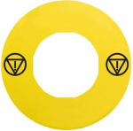 Blank legend, Harmony XB4, Harmony XB5, yellow, 60mm, for emergency stop, unmarked ZBY9140T | 3389119041027