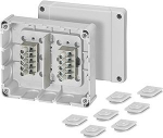Junction box DP 9221 139x119x49mm with two 5x2.5mm&sup2; terminal, grey IP54 6000042 | 4012591600428