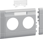 Frontplate 2-gang socket outlet for BRH 100 with LF stackable hfr light grey GB100217035 | 4012740842471
