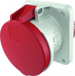 63A5P 6H400V panel mounted receptacle  TA IP 44  with frame terminal and X-Contact  flange dimension 107 x 100 mm  fixing dimension  85 x  77 mm 1252A | 4015394008842