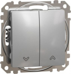 Roller Blind switch 10AX, aluminium Sedna Design SDD113104 | 3606481479280