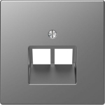 Cover plate for data outlet 2xRJ45, stainles steel, D-Life MTN4522-6036 | 3606480889899