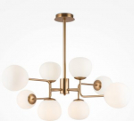 Chandelier Erich 8 X E14 (40W) brass MOD221-PL-08-G | 4251110011851