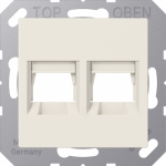 Cover plate 2xRJXX, beige, AS500 A1569-2WE | 4011377177437