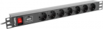 Lanberg | Power Distribution unit (PDU) 19" 1U 10A 2M 7X Schuko Outlets | PDU-07F-0200-IEC-BK PDU-07F-0200-IEC-BK | 5901969414486