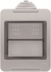 Insert/cover Without imprint Push button, Single push button 1P 1NO 0NC 1CO Grey - Zenit 2CLA320400N1101 | 8427238099576
