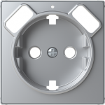 Color: Silver   Cover plate for Schuko w/ USB socket outlet code: 8188.3 2CLA858830A1301 | 8427238204772