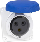 Socket, Mureva PK, panel-mounted, angled, 32A, 2P+E, 220V, IP67 PKF32F723 | 3303432033163