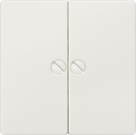 1+1 Rocker switch, with screw fastening, 55x55mm, titanium white, DELTA i-system 5TG6265 | 4001869271651