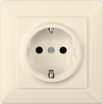 Socket outlet, 16A 250VAC, 80x80mm, With screwless connection terminals, with increased touch protection, electrical white, DELTA line 5UB1583 | 4001869313221