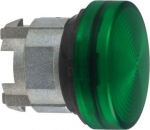 Head for pilot light, Harmony XB4, green 22mm with grooved lens BA9s bulb ZB4BV03S | 3389110072105