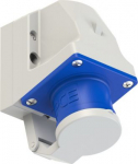 CEE-wall mounted plug 4x16A (3P+PE) 9h IP44 blue with lid 514-9D | 9003399971150