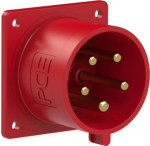 CEE-flanged plug 5x32A (3P+N+PE) 6h IP44 red 75x75 625-6F7 | 9003399068553