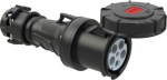 CEE Industrial Plug with cap 5x60A (4P5W) 6h IP69k UL, black 2359-6 | 9003399658761