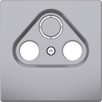 Cover plate for TV-R-SAT outlet, stainles steel, D-Life MTN4123-6036 | 3606480890178