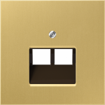 Metal cover plate 2xRJXX, classic brass, LS ME2969-2UAC | 4011377099210