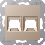 Cover plate 2xRJXX, champagne A500 A1569-2WECH | 4011377177475