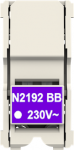 Suitable for 1-gang, 1-way, DP switches, 1-gang, 2-ways, SP and 1-gang, intermidiate switches.   White light.   Rated voltage: 230 Vac.   Tooless front connection.   Includes translucent light diffusers for 1 and 2 module rocker covers. 2CLA219200N12 ...