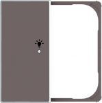 Cover plate Symbol "light" for Switch/dimmer Single push button Taupe - Sky Niessen 2CLA852647A6301 | 8427238236384