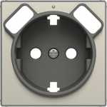 Color: Stainless Steel   Cover plate for Schuko w/ USB socket outlet code: 8188.3 2CLA858830A1401 | 8427238204789