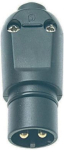 SHIELD VOLTAGE PLUG, 24V AC IP34 BLACK 303096000 | 6438054001676
