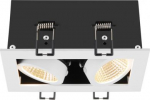 KADUX, recessed ceiling light, double, 3000K, 38&deg;, IP 20, square, white 1007560 | 4024163279079