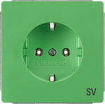 DELTA style, green SCHUKO socket outlet 10/16 A, 250V with labeling field with increased touch protection cover plate 68 x 68 mm DELTA switches and socket outlets � design and quality to perfection from Siemens. Due to its eternally stylish shapes an ...