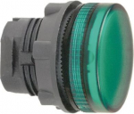 Green pilot light head &Oslash;22 grooved lens for BA9s bulb. range of product: Harmony XB5 - product or component type: head for pilot light - product compatibility: BA 9s - device short name: ZB5 - mounting diameter: 22 mm - operator additional informatio ...