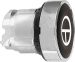 Head for illuminated push button, Harmony XB4, metal, black flush, 22mm, spring return, white marked ZB4BA245 | 3389110841947