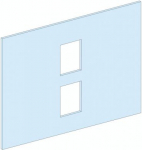 Front plate, PrismaSeT P, for 2 x NSX100/630 source-changeover, 10M, horizontal, fixed, white, RAL 9 LVS03656 | 3606481866158