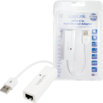 Logilink | Fast Ethernet USB 2.0 to RJ45 Adapter: | White UA0144B | 4052792030082